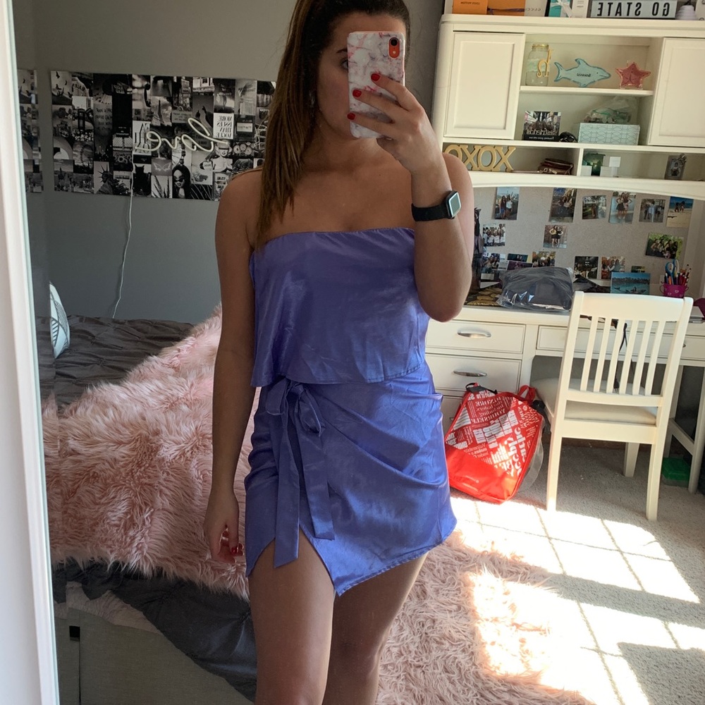 Beautiful purple dress from These Three Boutique